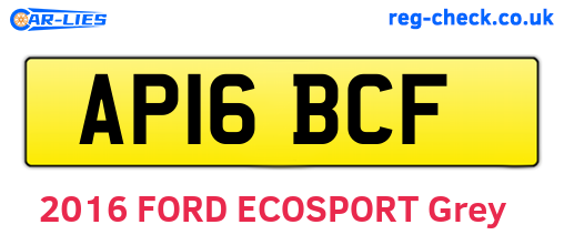 AP16BCF are the vehicle registration plates.
