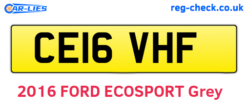 CE16VHF are the vehicle registration plates.