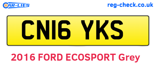 CN16YKS are the vehicle registration plates.