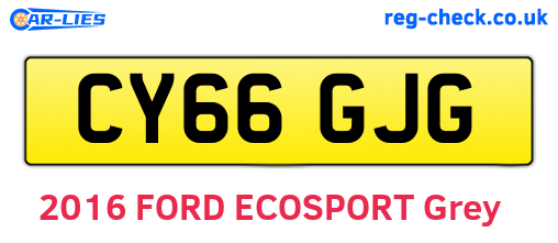 CY66GJG are the vehicle registration plates.