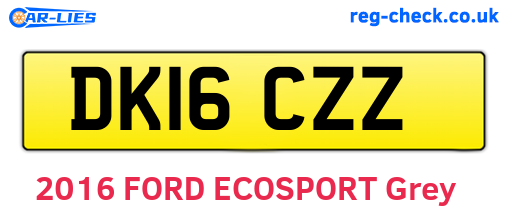 DK16CZZ are the vehicle registration plates.