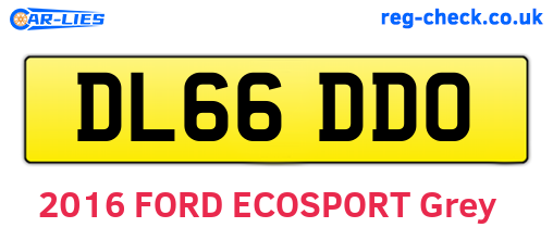 DL66DDO are the vehicle registration plates.
