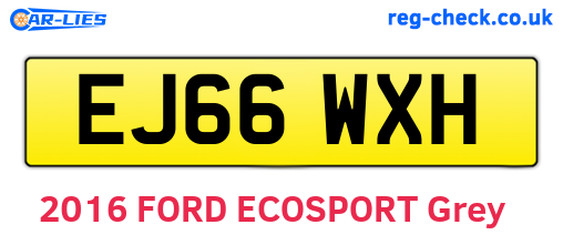 EJ66WXH are the vehicle registration plates.