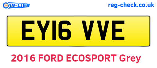 EY16VVE are the vehicle registration plates.