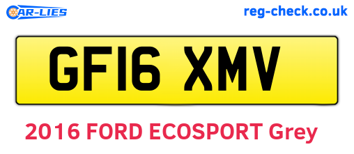 GF16XMV are the vehicle registration plates.