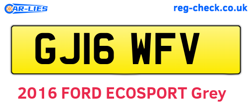 GJ16WFV are the vehicle registration plates.