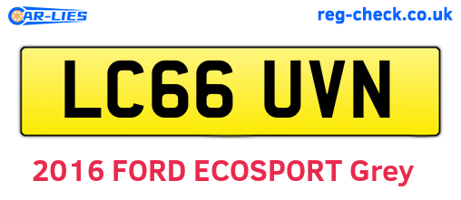 LC66UVN are the vehicle registration plates.