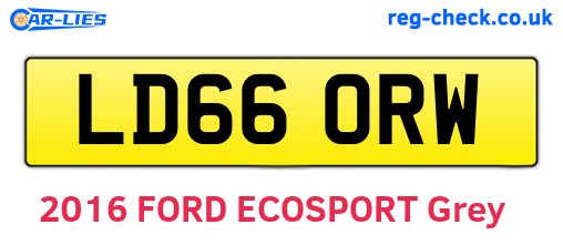 LD66ORW are the vehicle registration plates.
