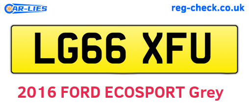 LG66XFU are the vehicle registration plates.