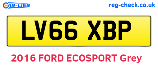LV66XBP are the vehicle registration plates.