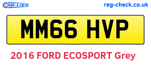MM66HVP are the vehicle registration plates.