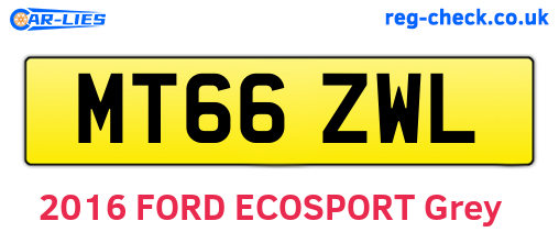 MT66ZWL are the vehicle registration plates.