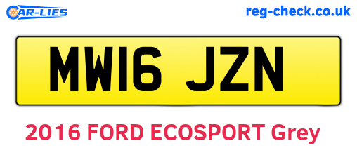 MW16JZN are the vehicle registration plates.