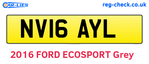 NV16AYL are the vehicle registration plates.
