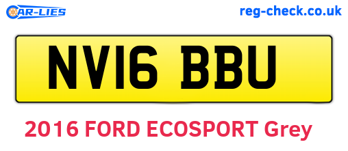 NV16BBU are the vehicle registration plates.