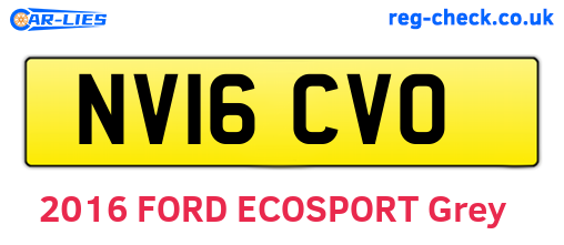 NV16CVO are the vehicle registration plates.