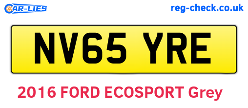 NV65YRE are the vehicle registration plates.