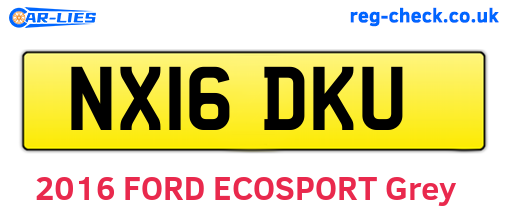 NX16DKU are the vehicle registration plates.