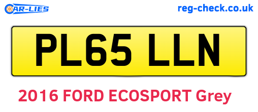 PL65LLN are the vehicle registration plates.