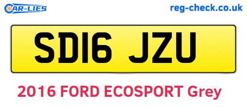 SD16JZU are the vehicle registration plates.