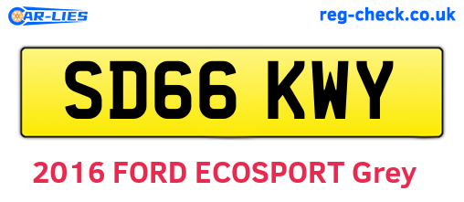 SD66KWY are the vehicle registration plates.