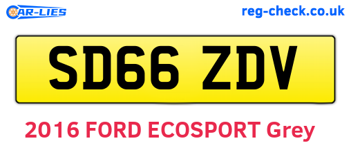SD66ZDV are the vehicle registration plates.