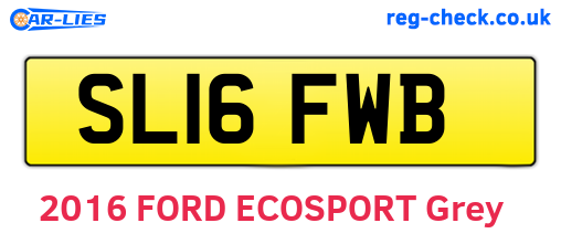 SL16FWB are the vehicle registration plates.