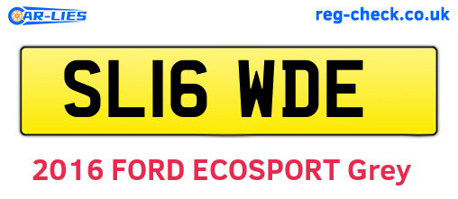 SL16WDE are the vehicle registration plates.