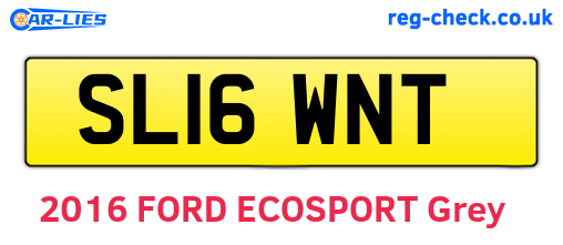 SL16WNT are the vehicle registration plates.