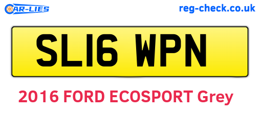 SL16WPN are the vehicle registration plates.