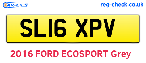 SL16XPV are the vehicle registration plates.