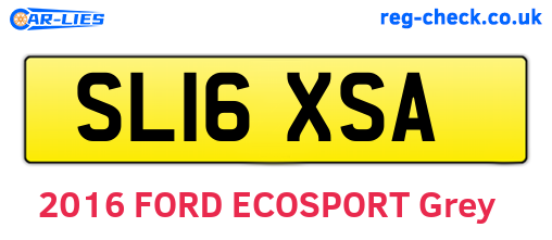 SL16XSA are the vehicle registration plates.