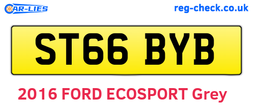ST66BYB are the vehicle registration plates.