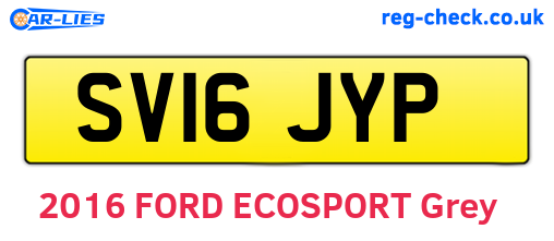 SV16JYP are the vehicle registration plates.