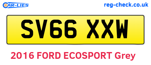 SV66XXW are the vehicle registration plates.