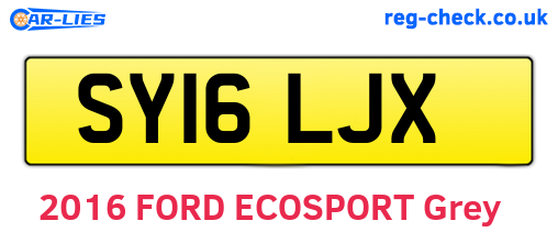 SY16LJX are the vehicle registration plates.