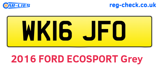WK16JFO are the vehicle registration plates.