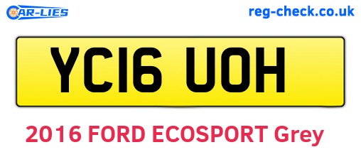 YC16UOH are the vehicle registration plates.