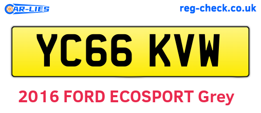 YC66KVW are the vehicle registration plates.