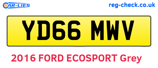 YD66MWV are the vehicle registration plates.