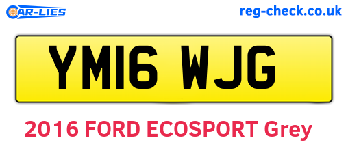 YM16WJG are the vehicle registration plates.