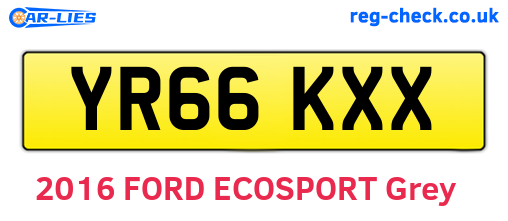 YR66KXX are the vehicle registration plates.