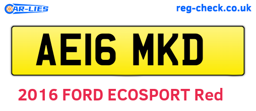 AE16MKD are the vehicle registration plates.