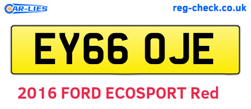 EY66OJE are the vehicle registration plates.