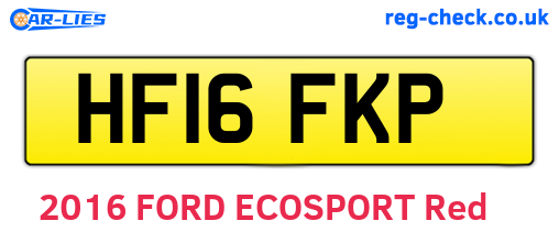 HF16FKP are the vehicle registration plates.
