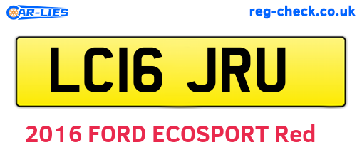 LC16JRU are the vehicle registration plates.
