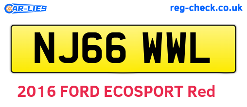 NJ66WWL are the vehicle registration plates.