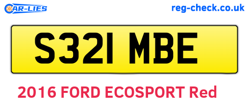 S321MBE are the vehicle registration plates.