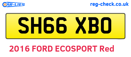SH66XBO are the vehicle registration plates.