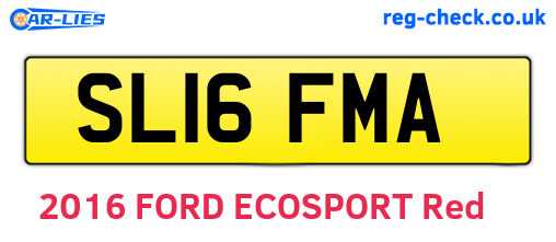 SL16FMA are the vehicle registration plates.